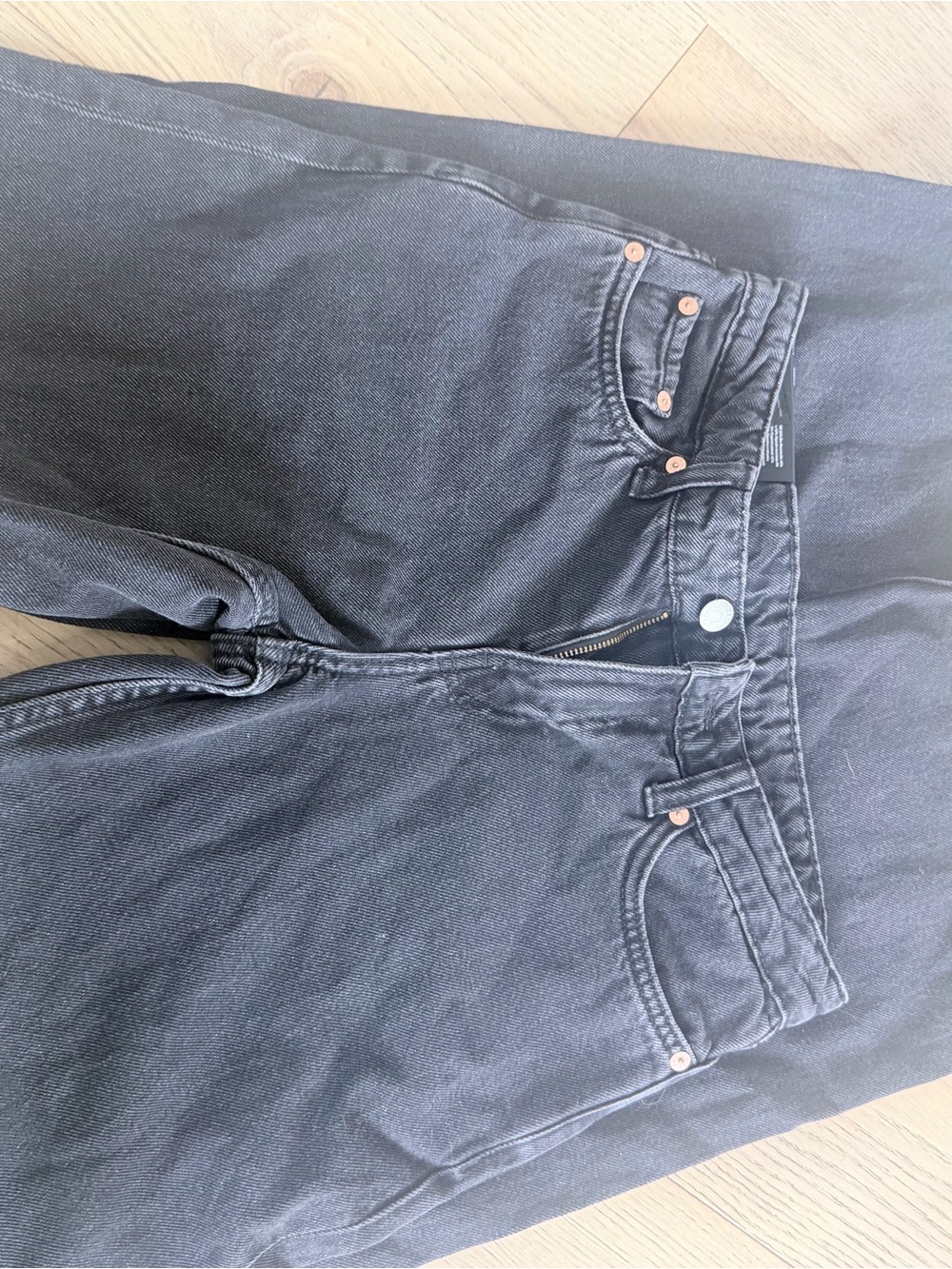 Weekday Black Wide-Leg Jeans